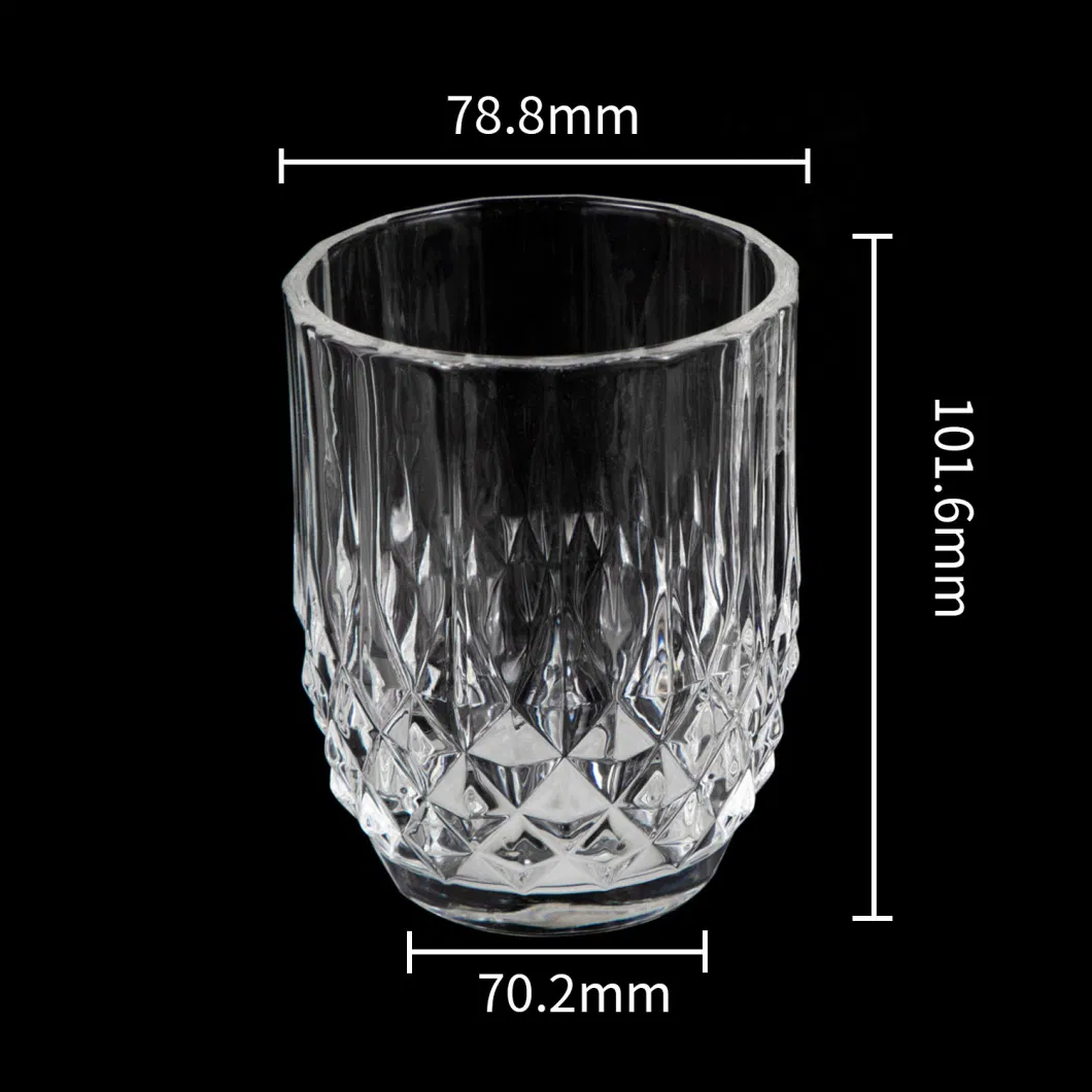 Diamond Glasses Cold Drink Engraved Whiskey Juice Glass Cup Home Tea Bar Beer Glass Ware Manufacturers Direct